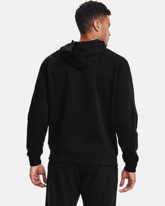 Sweat à capuche entièrement zippé UA Rival Fleece pour homme, Black, pdpMainDesktop image number 1